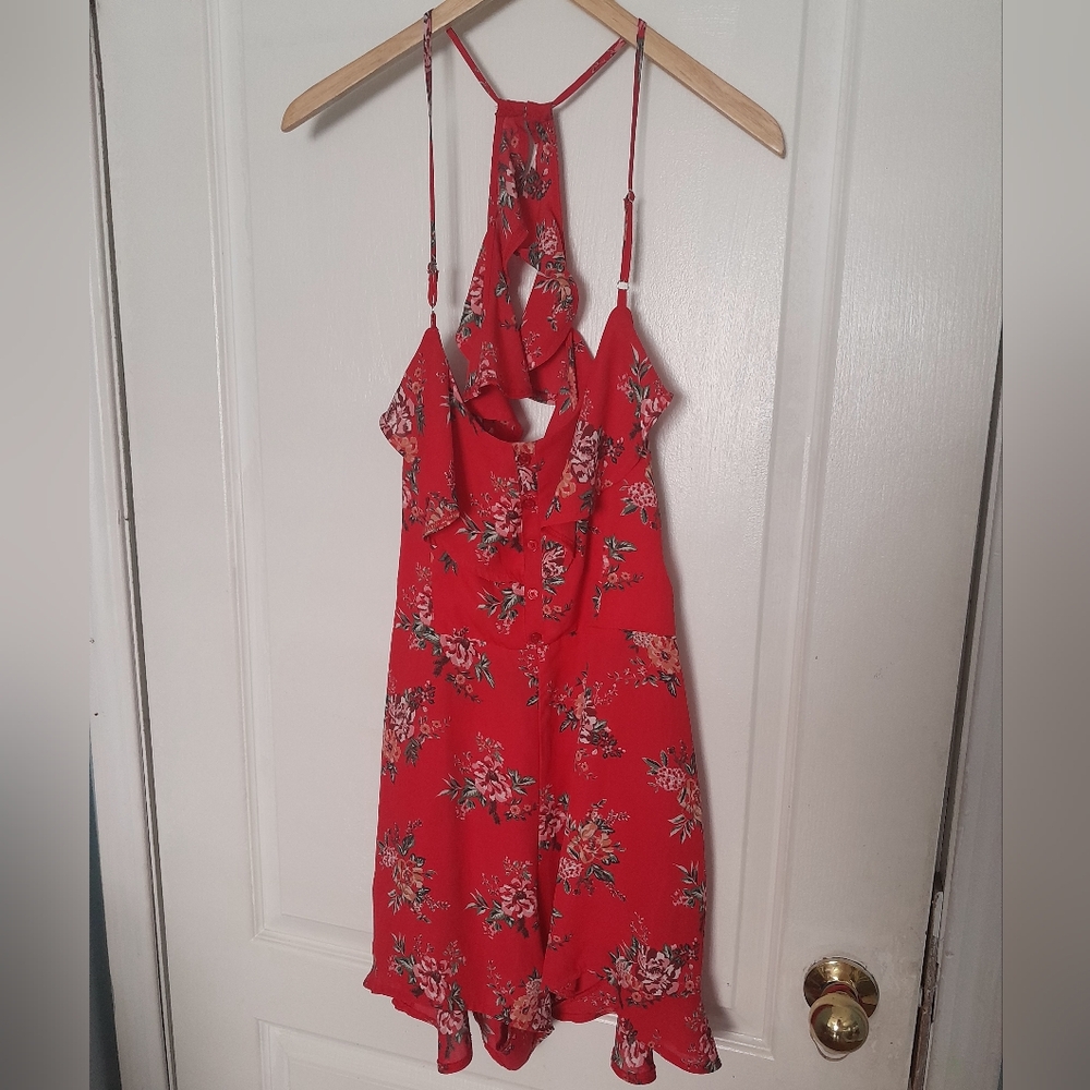 Love Tree Scarlet Floral Romper